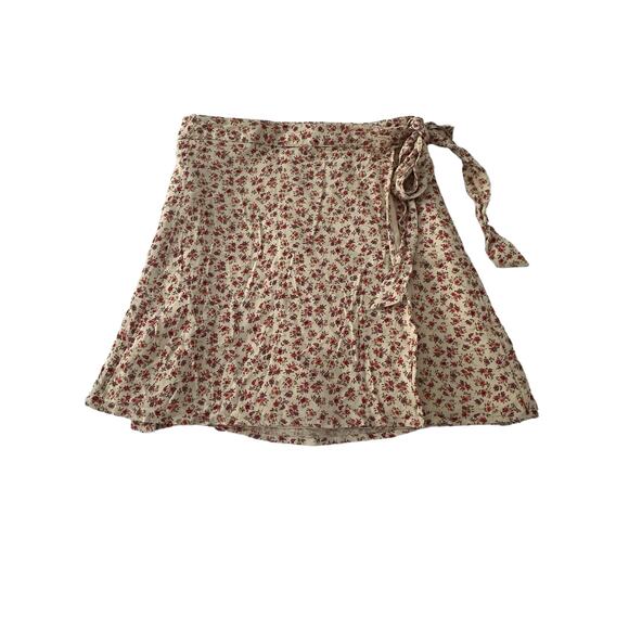 American Eagle Tan floral Skirt XS - Picture 2 of 2